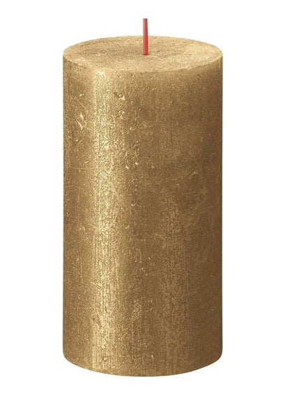 Gold Shimmer Pillar Candle - BOLSIUS