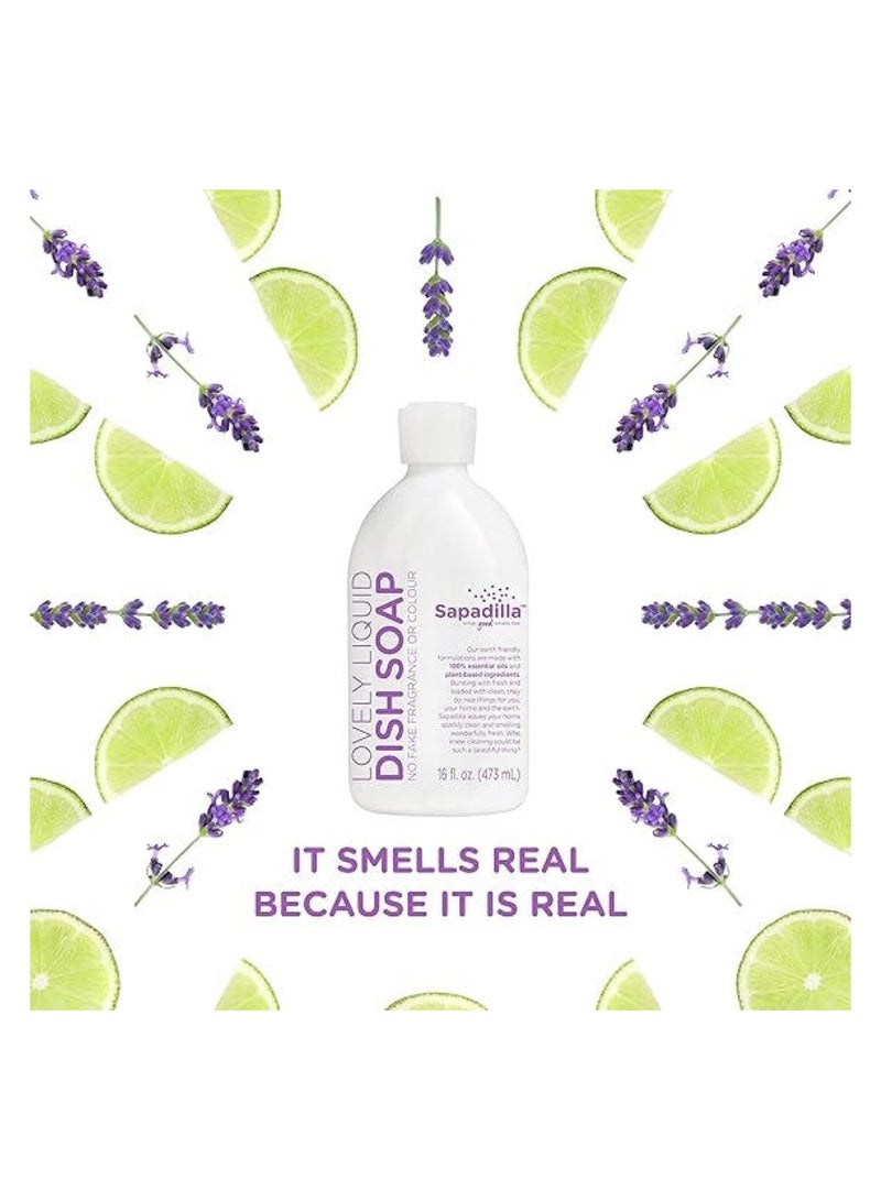 Sapadilla Liquid Dish Soap 473 ML - Sweet Lavender & Lime