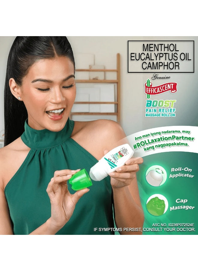 back pain, boost pain, boost pain relief, efficascent, get back, gym bag, knee pain, massage roll-on, natural ingredients, pain knee, pain neck, pain relief, pain relief massage, relief massage, relief massage roll-on
