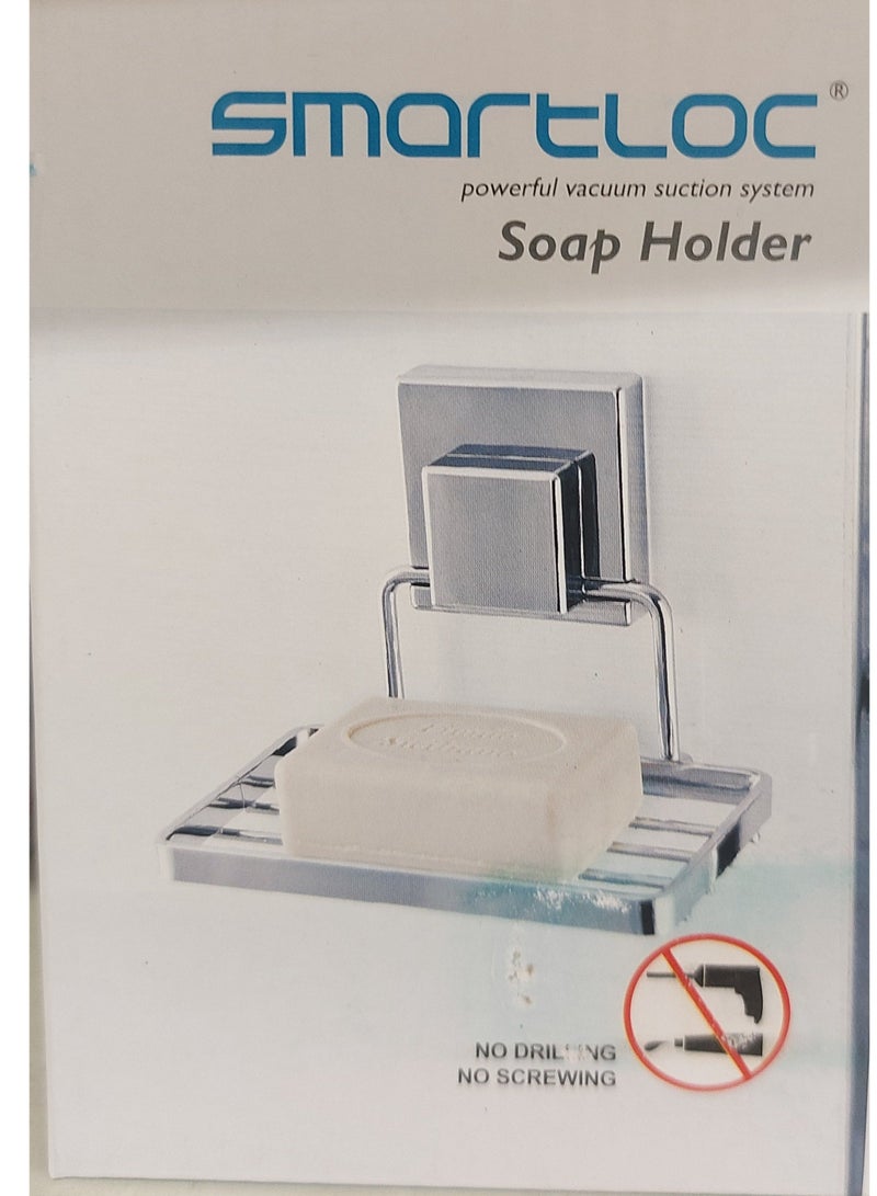 SMARTLOC Vacuum Suction Soap Holder Silver