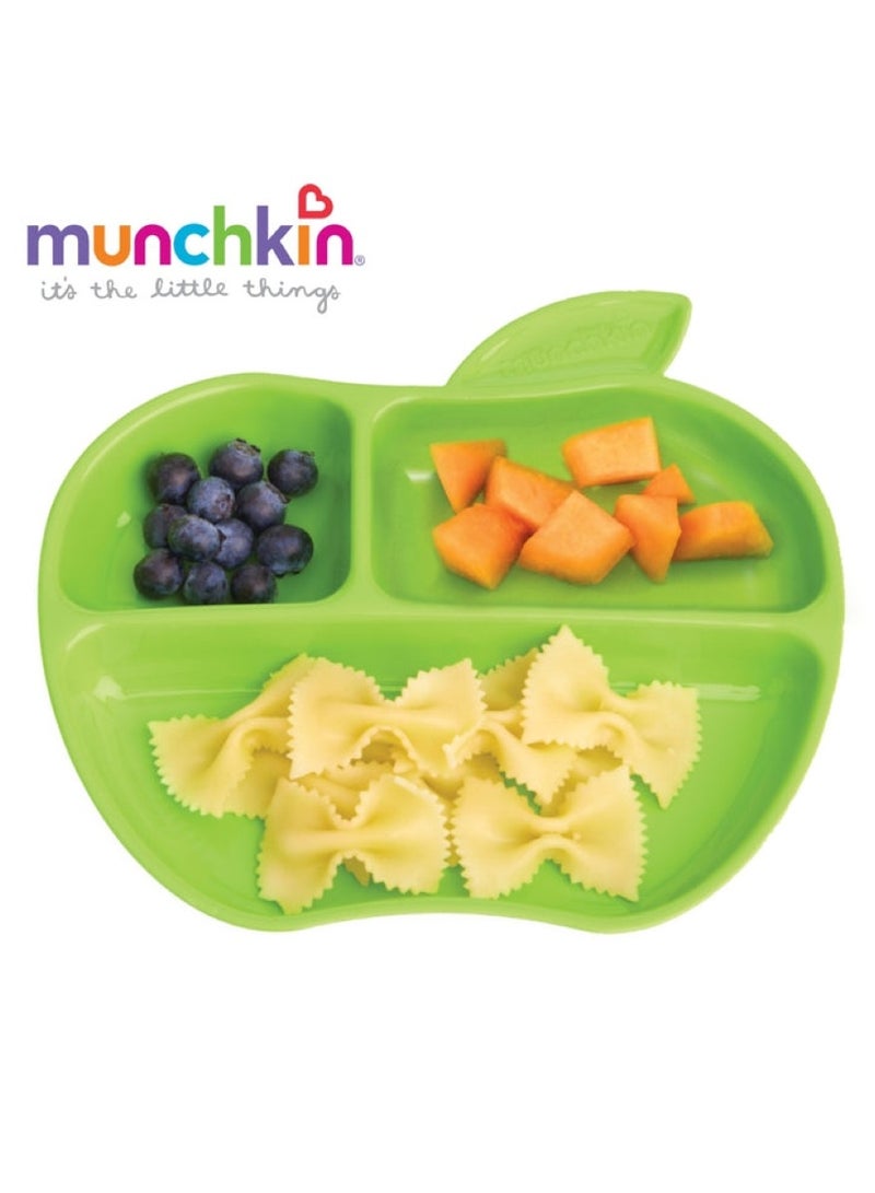 Munchkin Little Apples Divided Plate Pack of 3