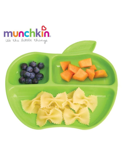 Munchkin Little Apples Divided Plate Pack of 3