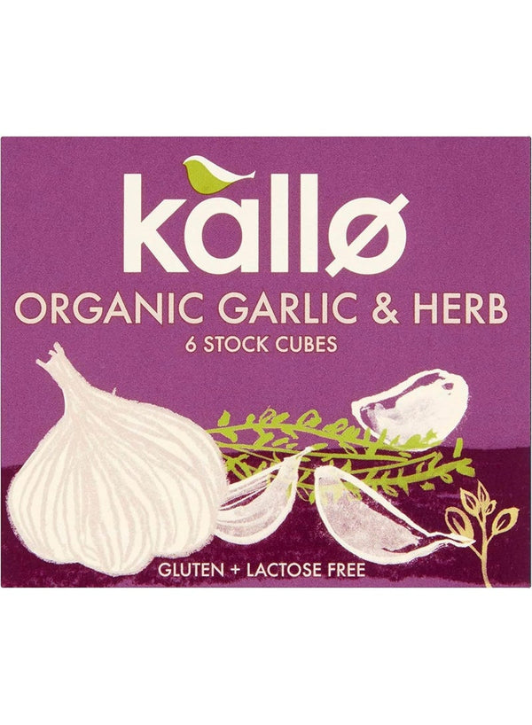 Kallo Organic Garlic & Herb Stock Cubes 6