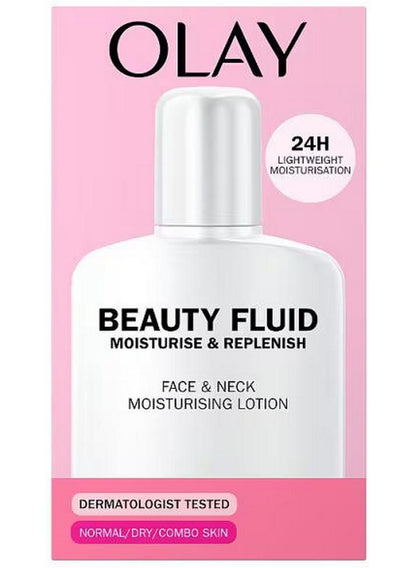 beauty fluid, beauty fluid face, cool dry, dermatologically tested, face neck, face neck moisturising, fluid face, fluid face neck, moisturising lotion, multi purpose, neck moisturising, neck moisturising lotion, olay, skincare, yet long