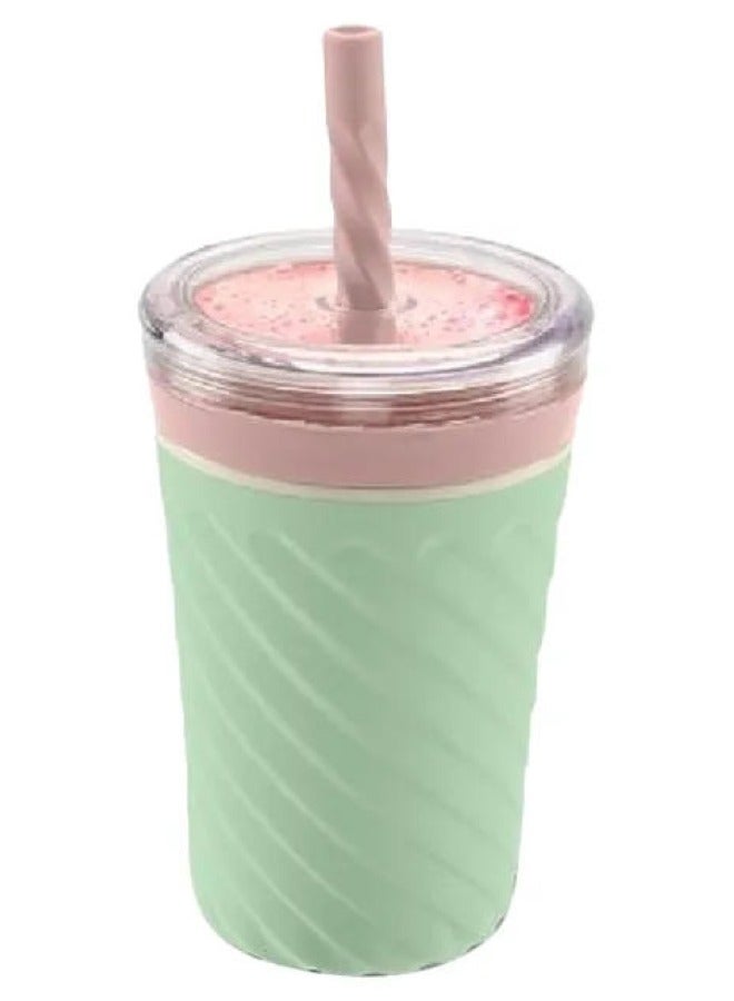 Joie Swirl Milkshake Tumbler & Straw Light Green