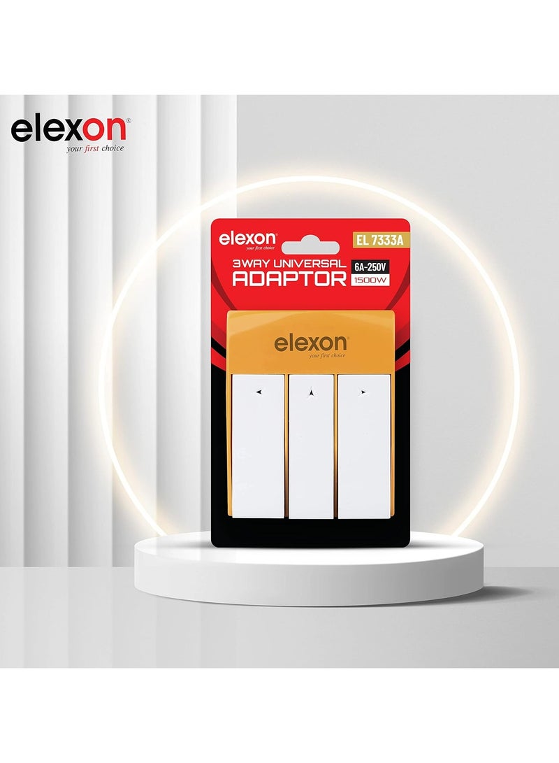 Elexon 3 Way Universal Adaptor - 1500 W