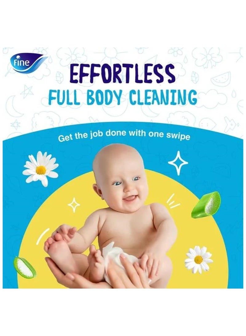 Fine Baby All Body Wipes with Chamomile & Aloe Vera