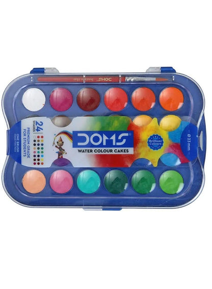DOMS Non-Toxic 24 Shades Water Colour Cakes