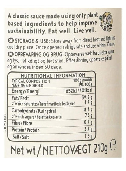 INSPIRED VEGAN Tartare Sauce 210g