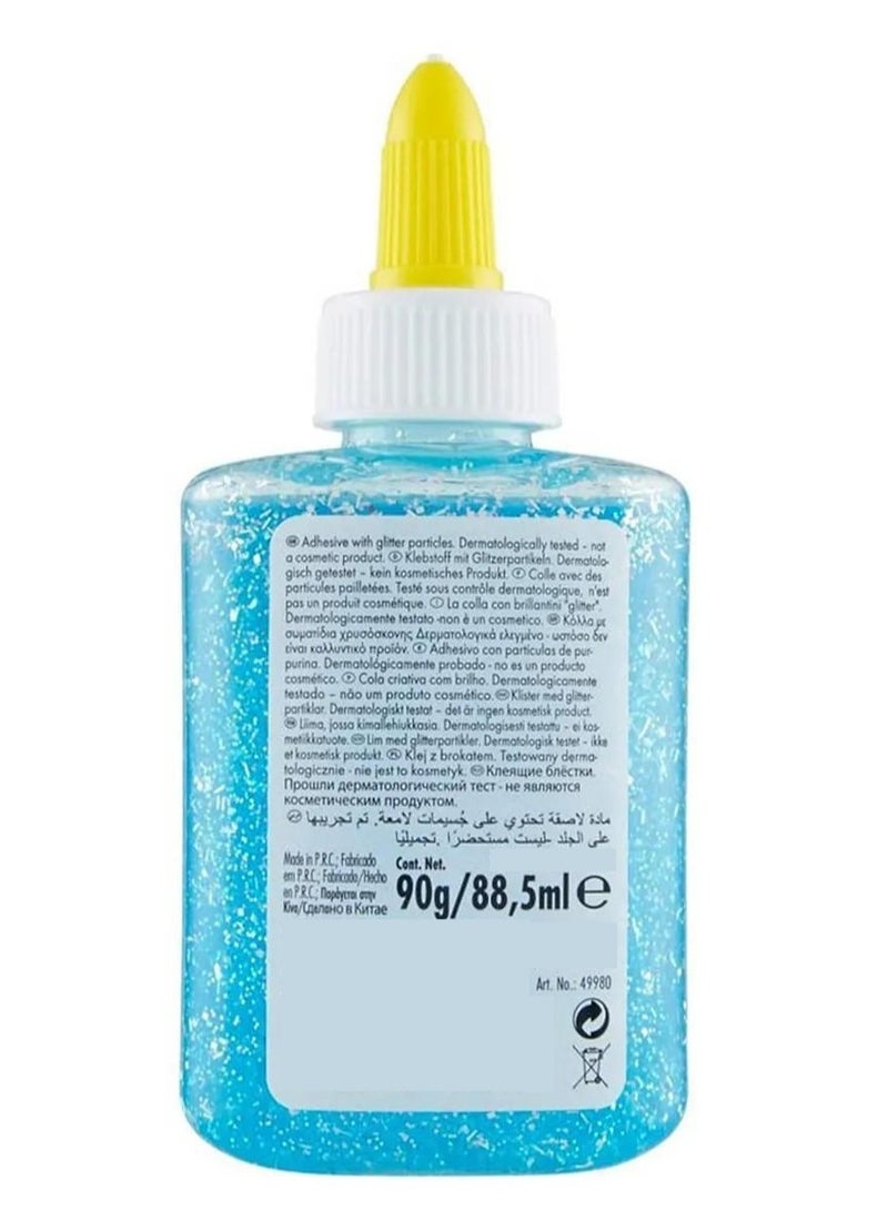 UHU Glitter Glue Blue Bottle 88.5 ML