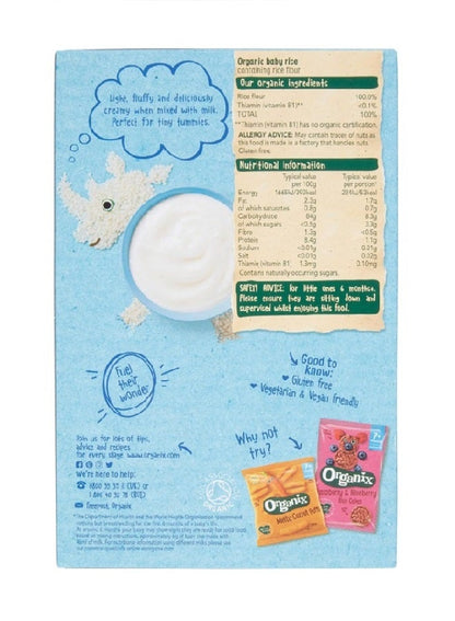 Organix Organic Baby Rice 100g for Weaning
