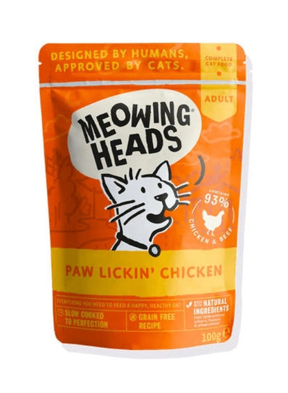MEOWING HEADS Paw Lickin' Chicken Wet Food 100g