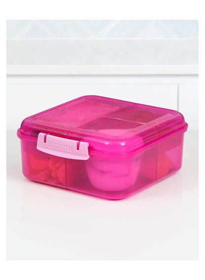 Sistema Bento Cube Lunch Box 1.25L Pink