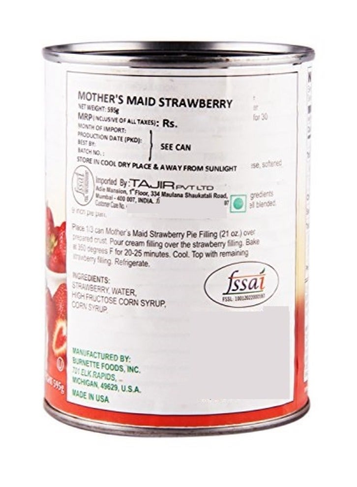 Mother'S Maid Strawberry Topping & Filling 595 G