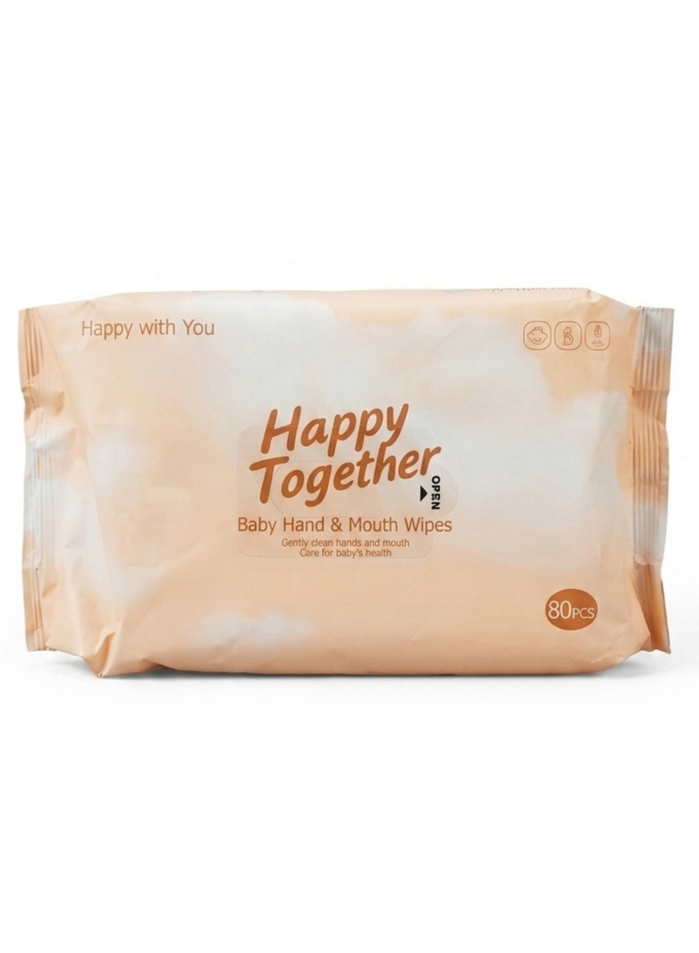 baby hand, baby wet, cool dry, edi pure, flip top, free yes, gentle care, happy together, mouth wet, mouth wet wipes, one fresh, sensitive skin, stain removal, top lid, wet wipes