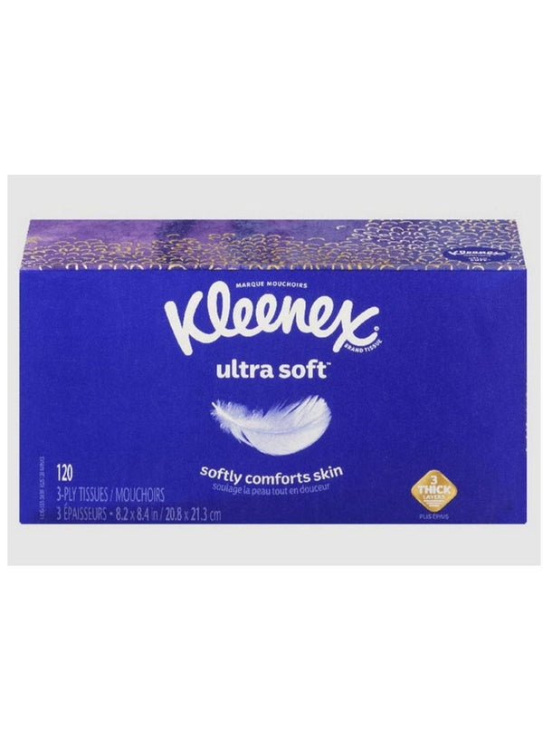 Kleenex 3-Ply Ultra Soft Flat Facial Tissue