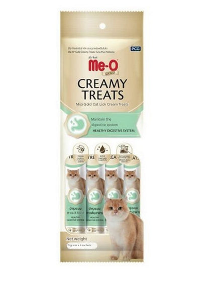 Me-O Gold Creamy Treats Tuna 4 x 15g - Premium Cat Snack