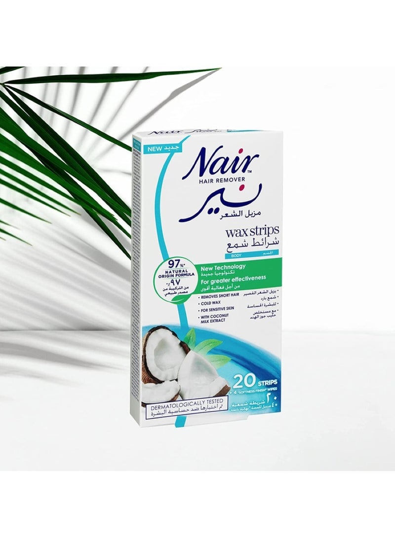 Nair Body Wax Strips With Coconut Milk Extracts