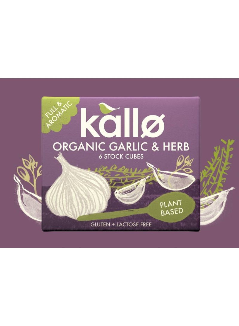 Kallo Organic Garlic & Herb Stock Cubes 6