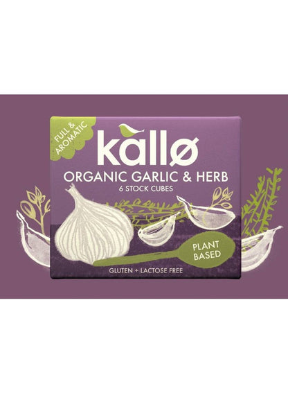 Kallo Organic Garlic & Herb Stock Cubes 6