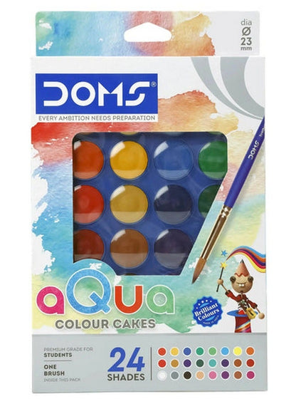 DOMS Non-Toxic 24 Shades Water Colour Cakes