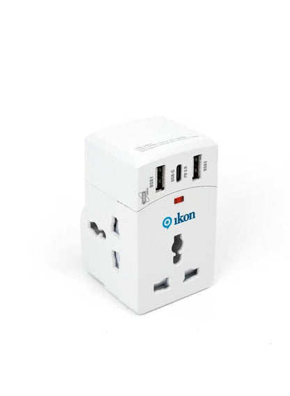Ikon 3 Way Adapter with USB Ports