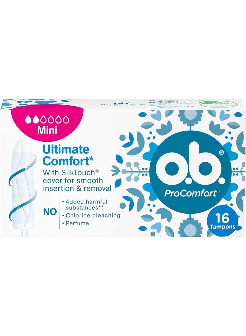 O.B. Ultimate Comfort Mini Tampons - 16 Pcs