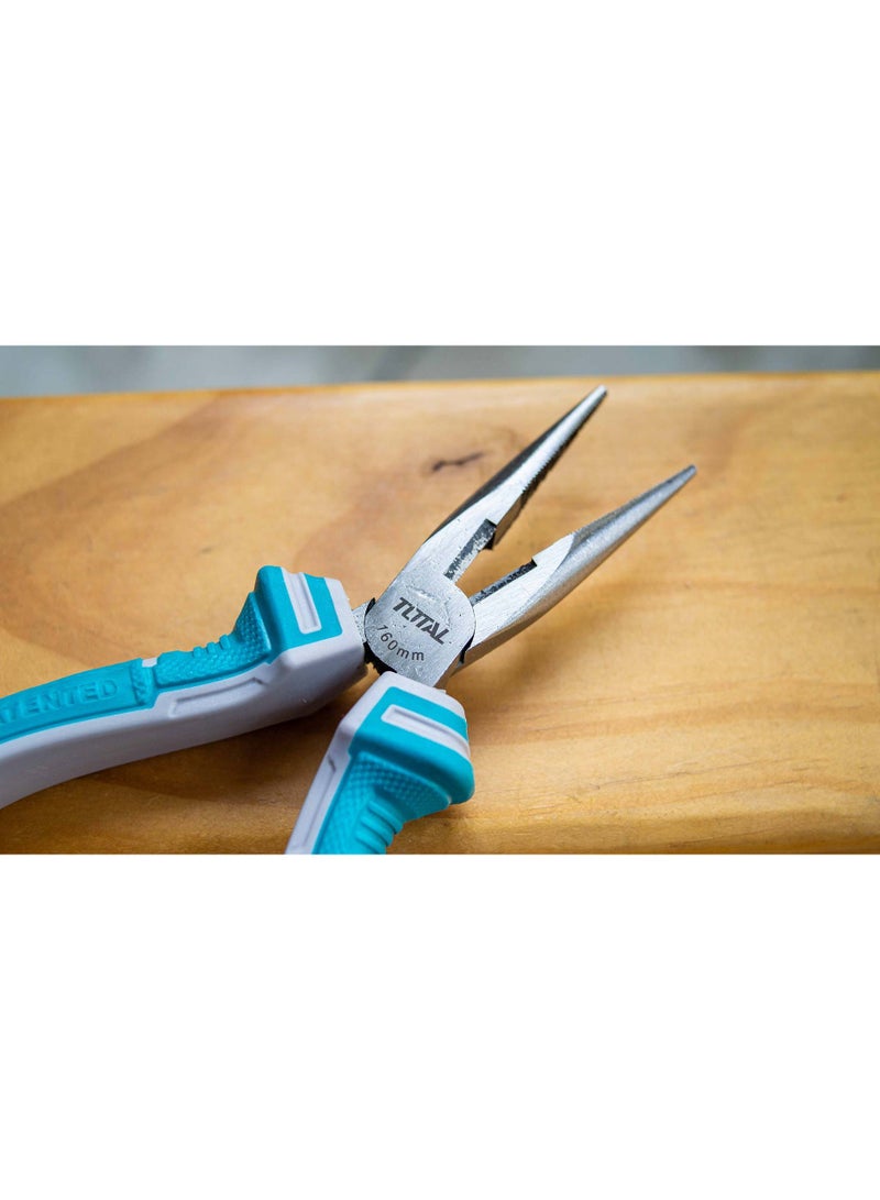 TOTAL Flat Long Nose Plier 6 Inch