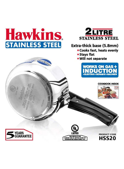 Hawkins 2 Litre Stainless Steel Pressure Cooker