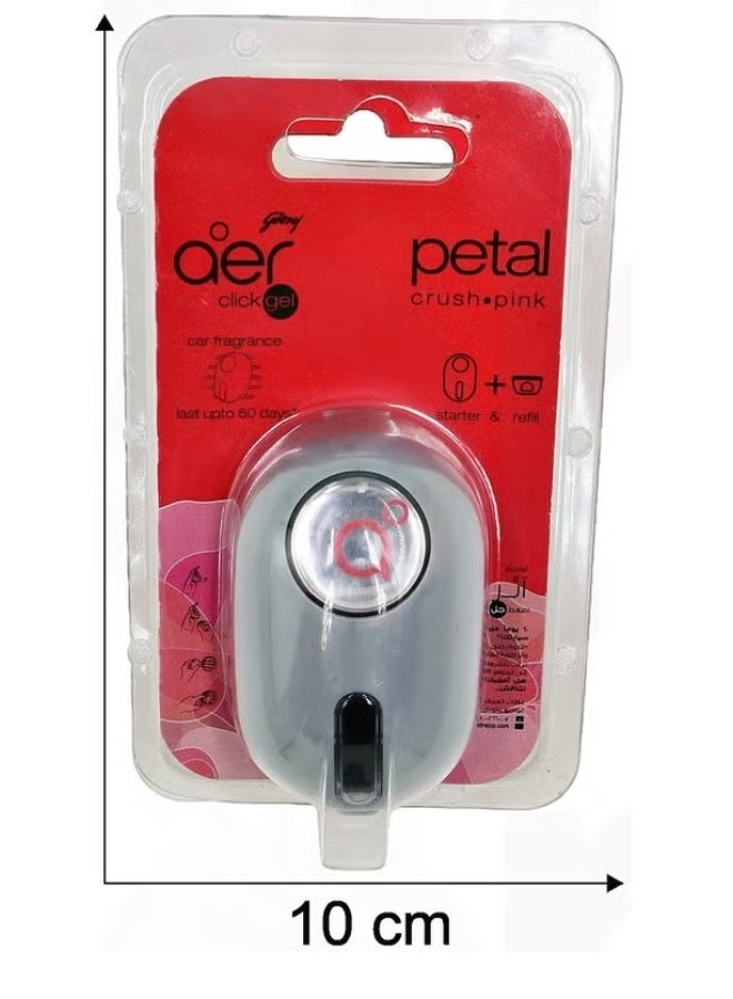 Godrej Aer Click Car Vent Air Freshener - Petal Crush Pink