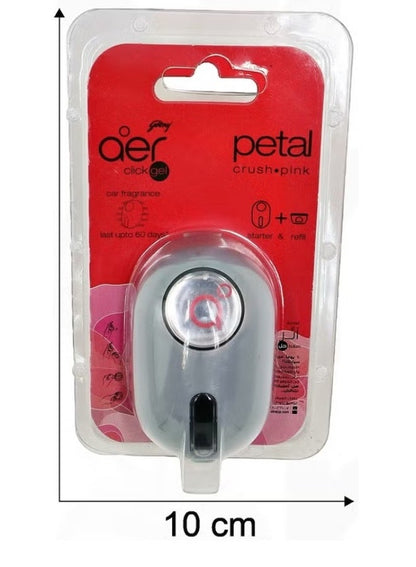Godrej Aer Click Car Vent Air Freshener - Petal Crush Pink