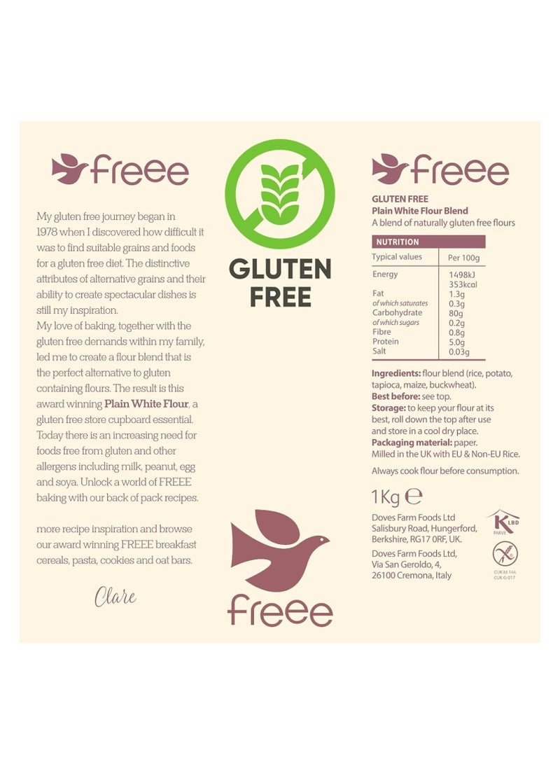 Gluten Free Plain White Flour 1 Kg Doves Farm