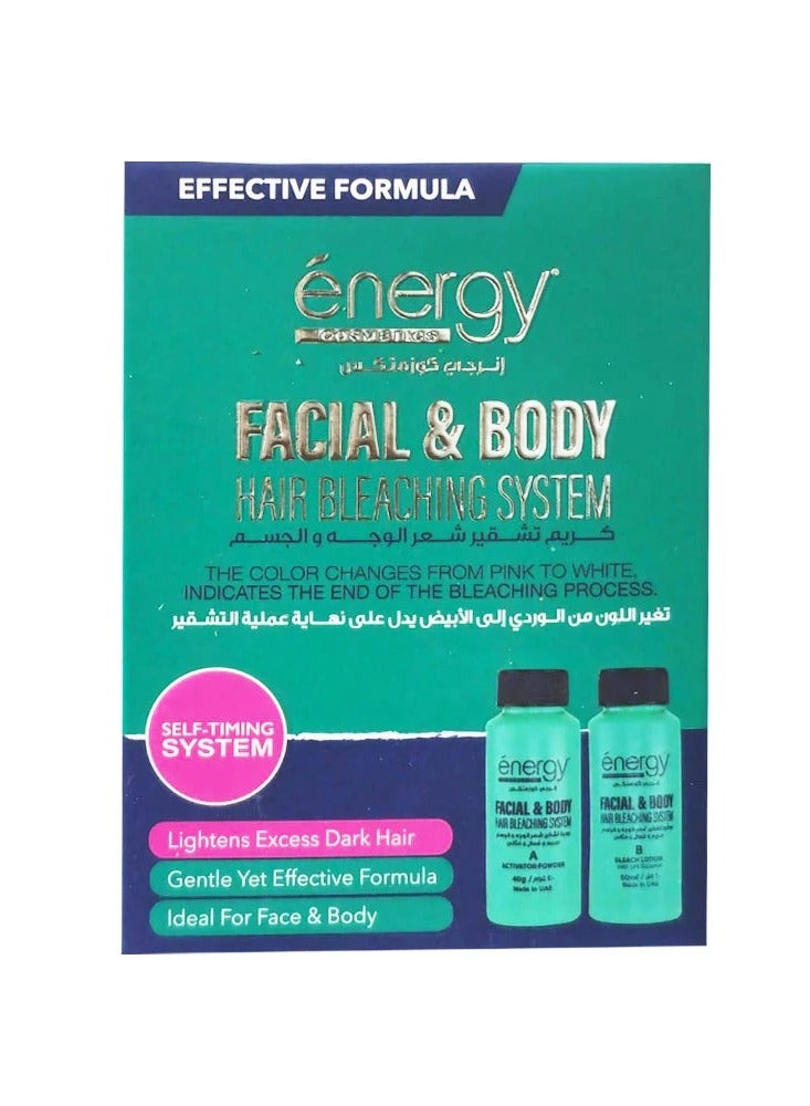 Facial and Body Hair Bleaching System - ENERGY COSMETICS
