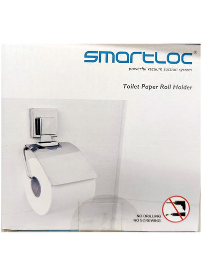 Vacuum Suction Toilet Paper Holder - Silver