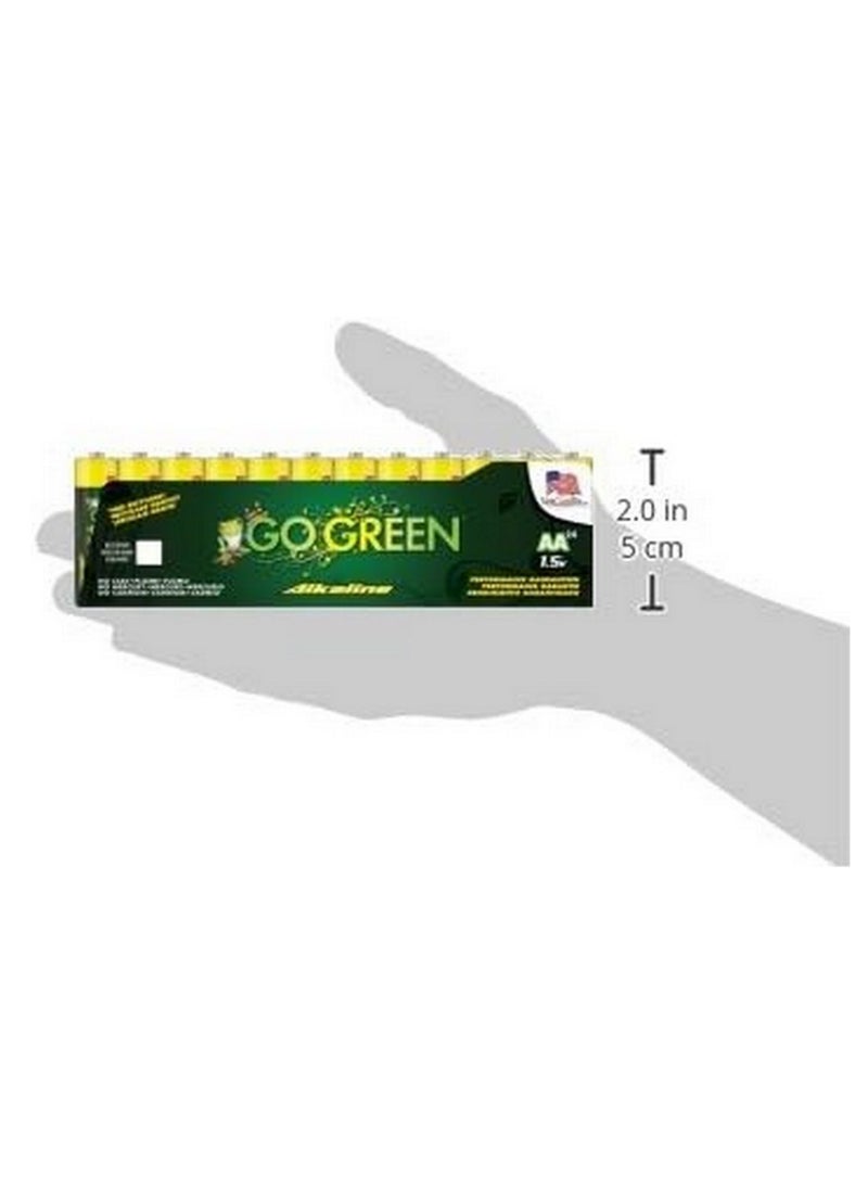 Eco Friendly Alkaline AA Batteries 24 Pcs - GO GREEN