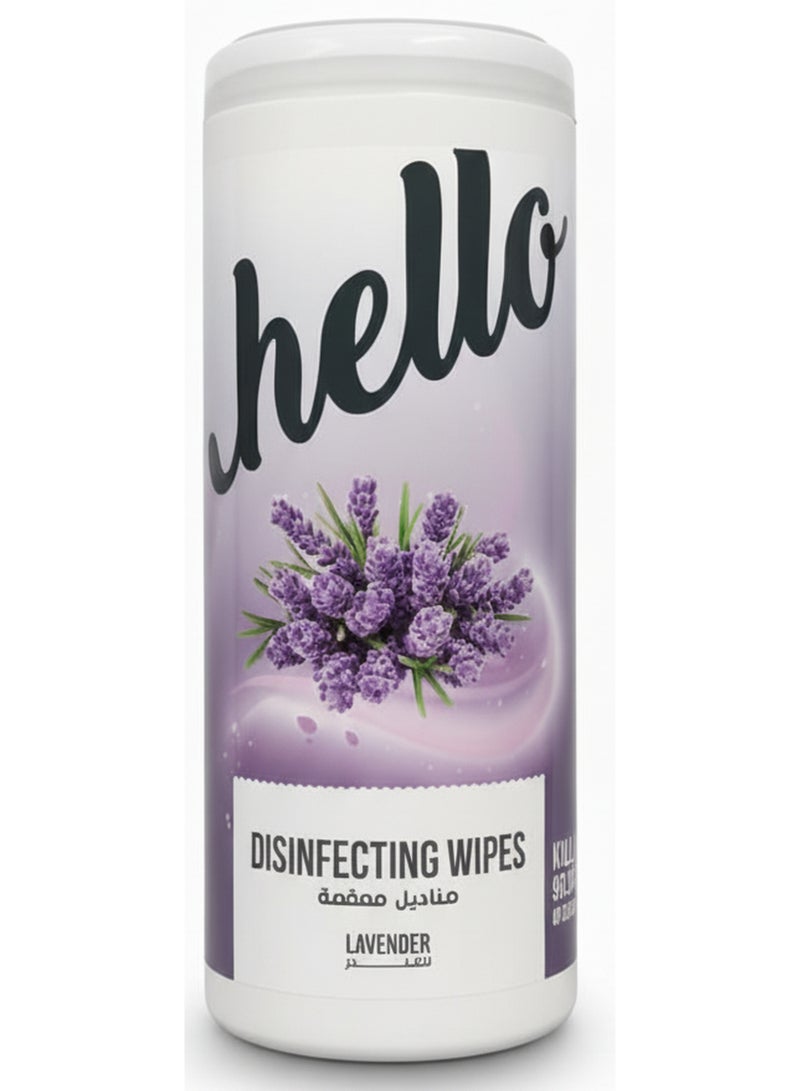 Hello Lavender Disinfecting Wipes - 50 Count
