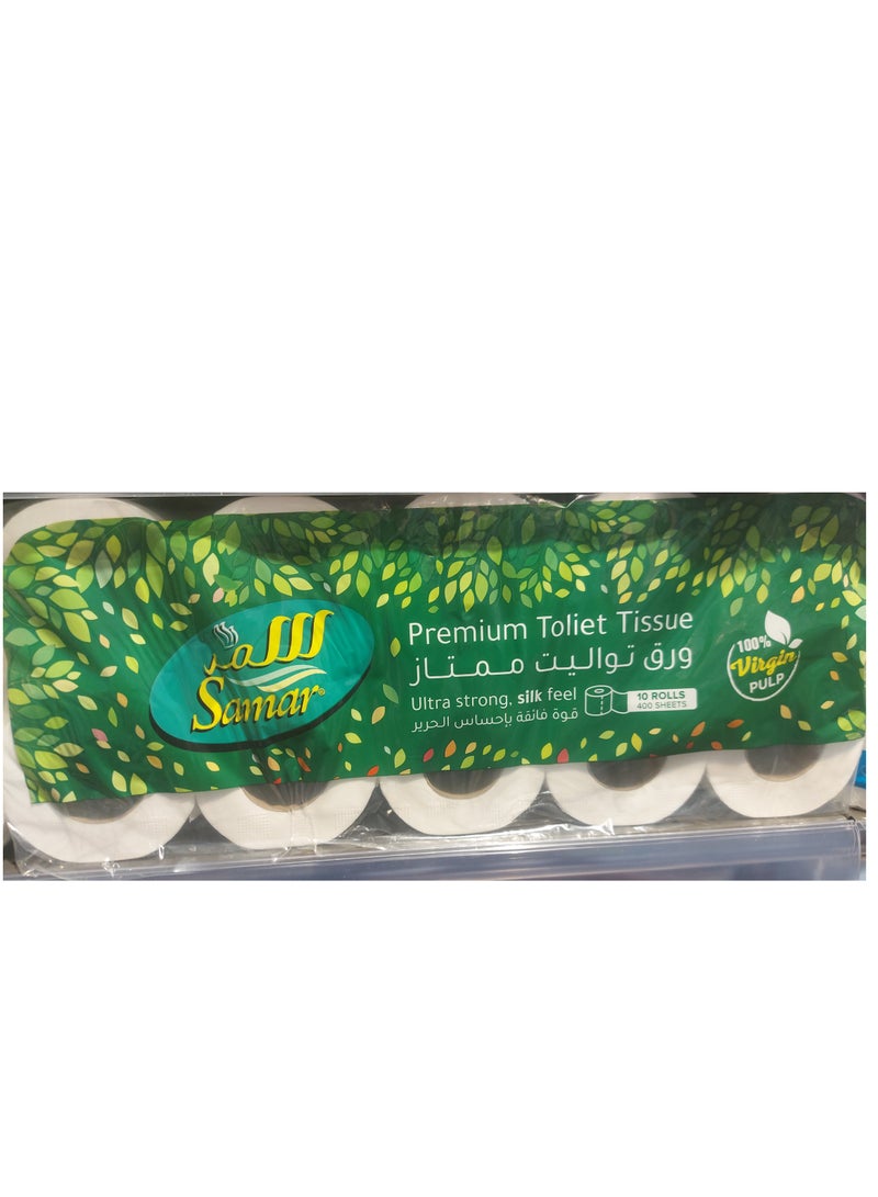 Samar Toilet Roll 2 Ply 400 Sheets 10 Rolls