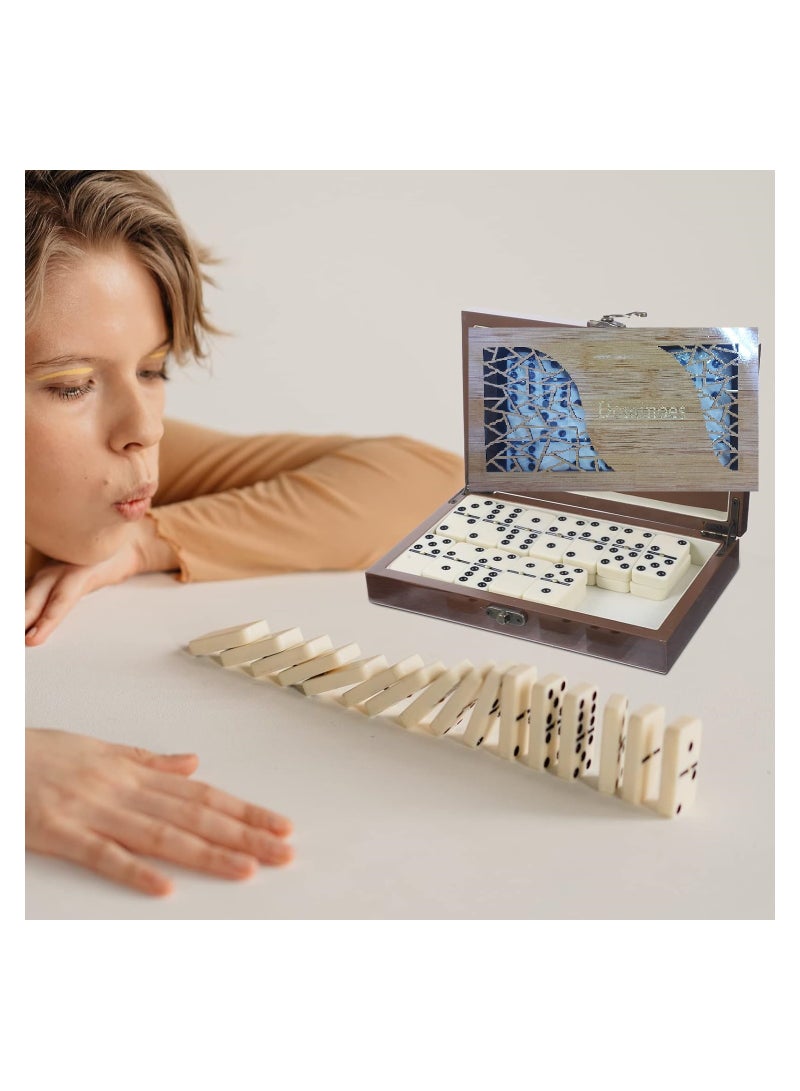 Dominoes Wooden Box Family Game - Dominoes