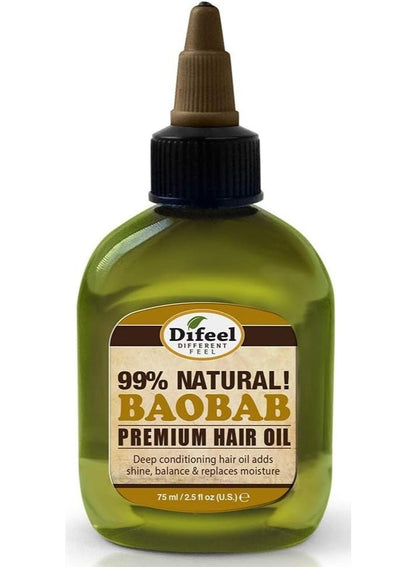 Difeel Premium Natural Hair Oil Baobab 75 ML