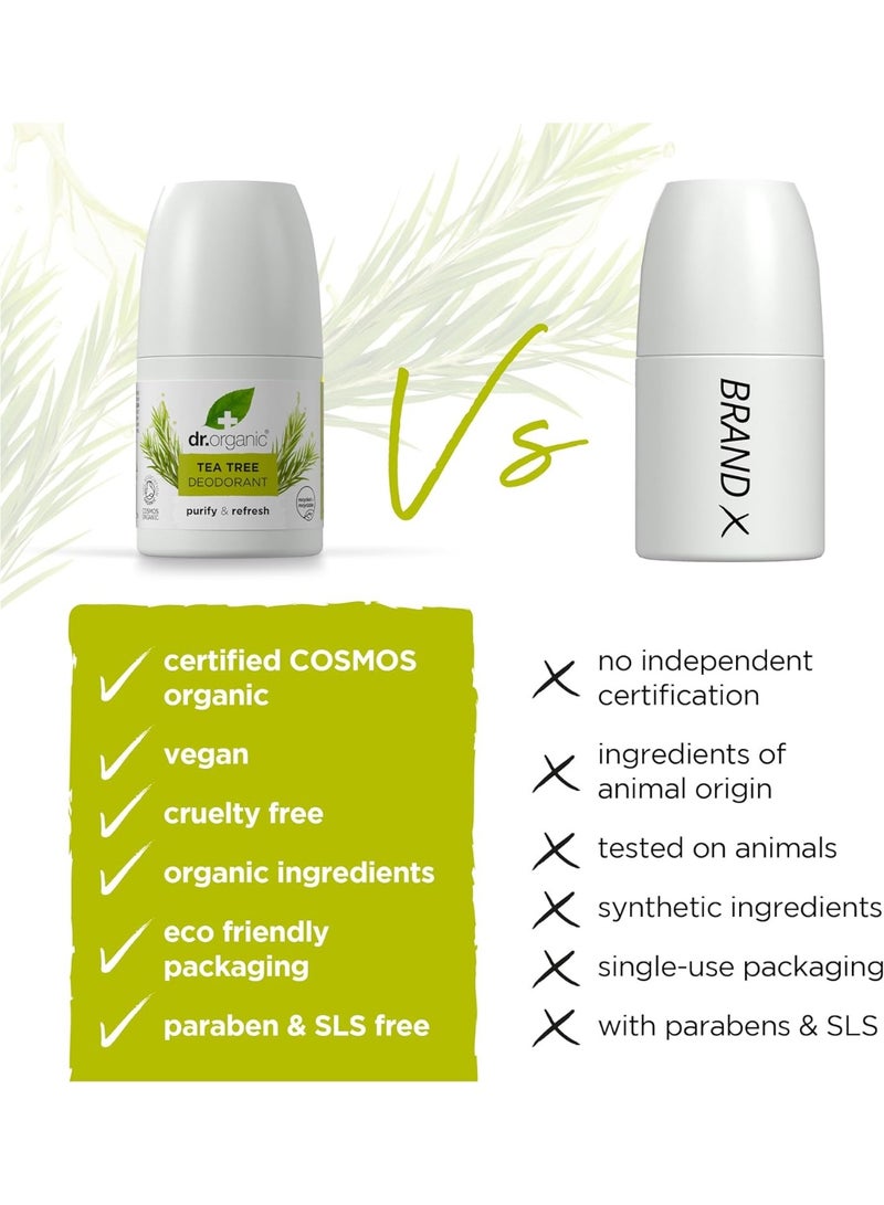 Dr.Organic Tea Tree Deodorant Roll On 50 ML
