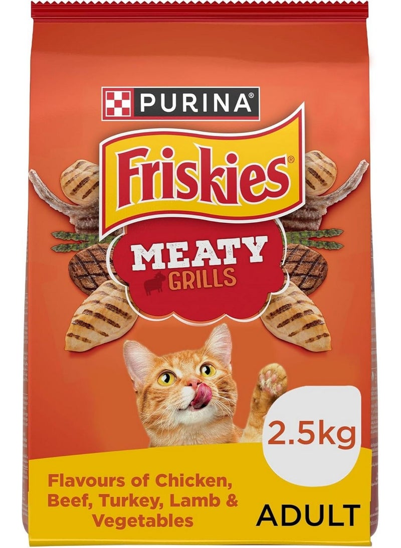 Purina Friskies Meaty Grills Dry Cat Food 2.5 Kg