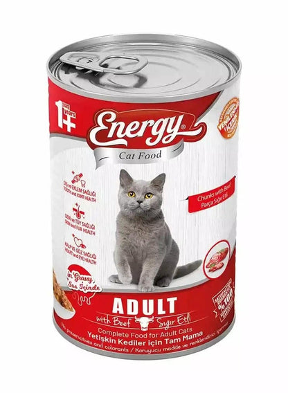 Energy Cat Food Adult With Beef In Gravy - Energy