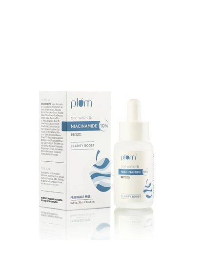 boost fragrance-free, clarity boost, clarity boost fragrance-free, list aqua, niacinamide serum, niacinamide serum clarity, oily dry, plum, plum rice, rice water, serum clarity, serum clarity boost, skin tone, skin type, skin types