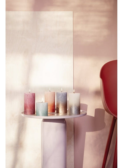 BOLSIUS Sunset Pillar Candle Gold and White