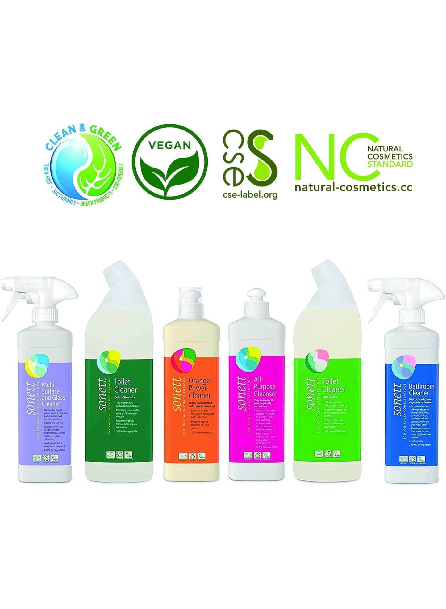cleaner plant, cleaner plant based, dries fast, glass cleaner, glass cleaner plant, grease dirt, inci aqua, oily stains, organic multi-surface, plant based, polish dry, sodium c12, sonett ecologically conscientious, stainless steel