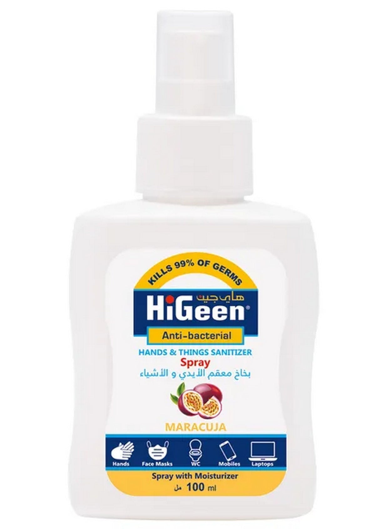 aloe vera, antibacterial, cool dry, dry place, fresh maracuja, hand sanitizer, hand sanitizer spray, hands soft, higeen, keep away, name hand, sanitizer spray, sanitizer spray fresh, spray fresh, spray fresh maracuja