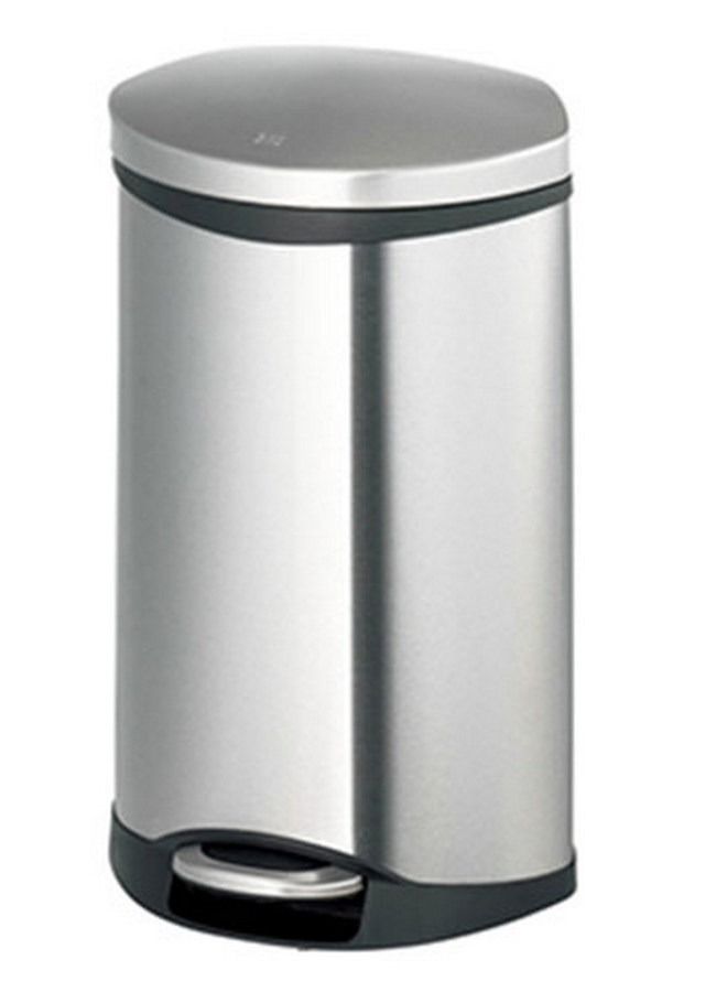 EKO Shell Step Pedal Bin Silver 10 Liter
