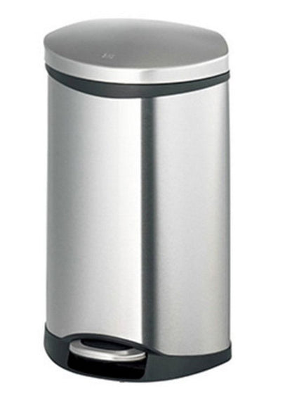 EKO Shell Step Pedal Bin Silver 10 Liter