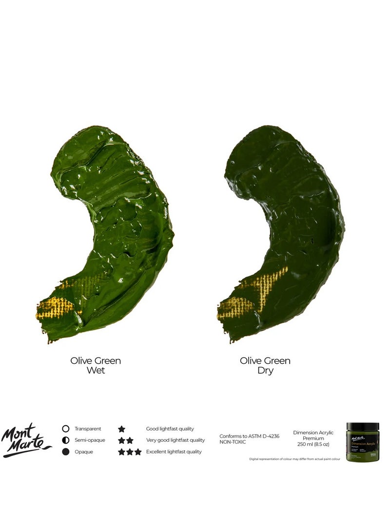 Mont Marte Dimension Acrylic 250ML Olive Green