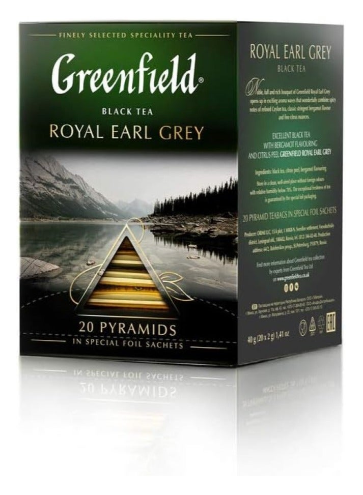 Greenfield Black Tea Royal Earl Grey 20 Bags